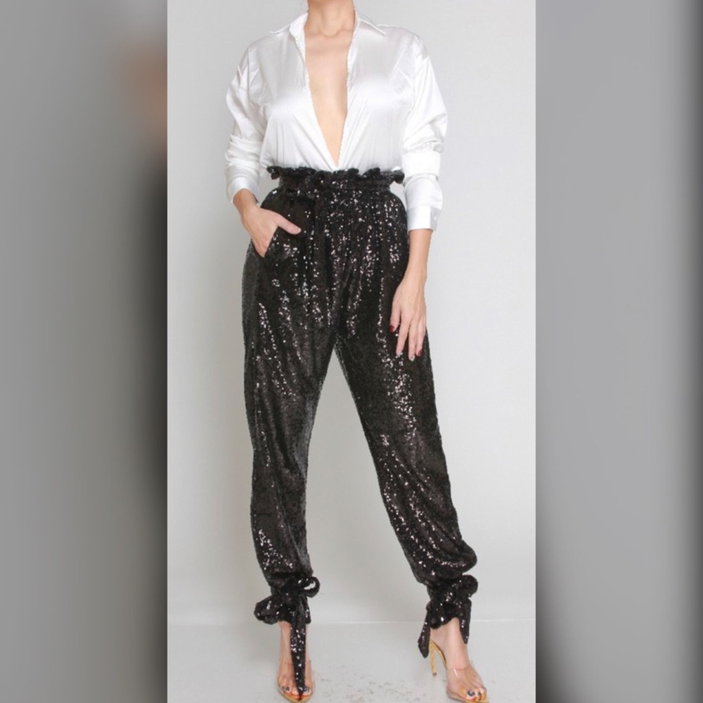 “She Tied It”-Sequin Pants
